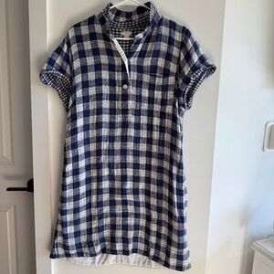 J.crew blue and Cream Gingham Dress